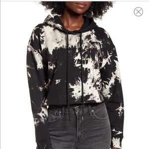 ONE CLOTHING TieDye Crop French Hooded Sweatshirt